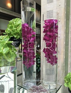 Glass cylinder vase - large